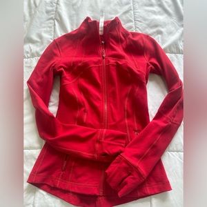 Lululemon red zip up jacket with pockets size 2